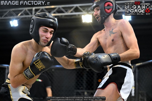 2023-12-02 Lugano in the Cage 6 01328 Kickboxing - Alfred Maccagni-Filippo Pfister
